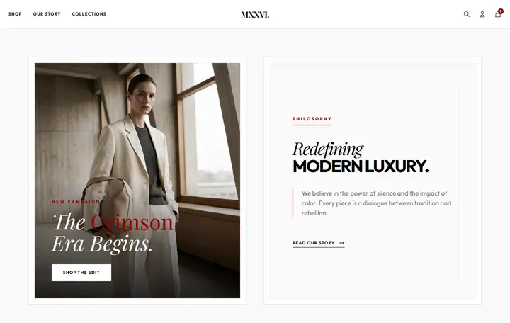MXXVI Fashion 데스크톱 화면
